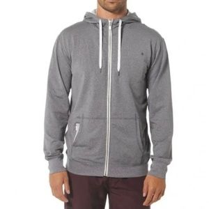 Vuori Movement Full Zip Hooded Sweatshirt Heather Gray XL